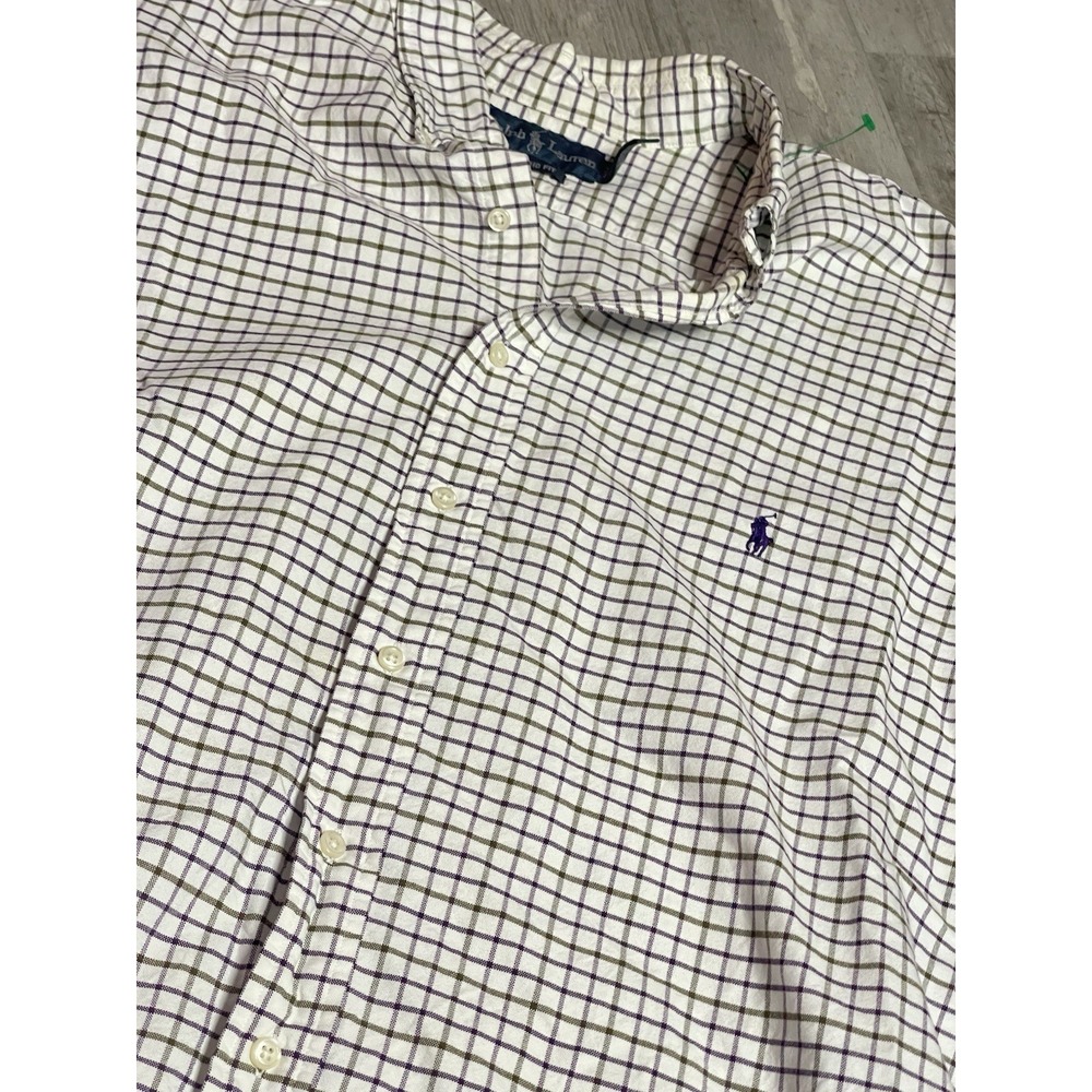 Ralph Lauren Polo Men's Classic Fit Blue Plaid Long Sleeve Button Down 2XL Bag6